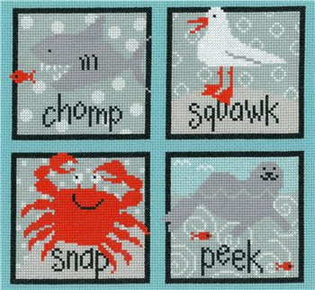 Sea Creature Squares Kit 119w x 111h  Pippin Studio