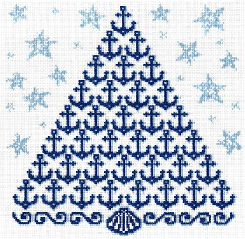 Ursula Michael Designs Anchors Holiday Tree 135w x 140h