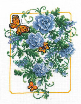 Ursula Michael Designs Blue Fanfare 121w x 150h