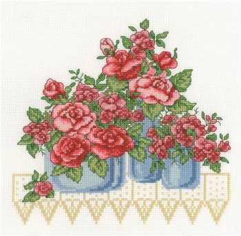 Ursula Michael Designs Blushing Roses 103w x 109h