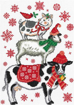 Ursula Michael Designs Holiday Farm Animals 152w x 213h