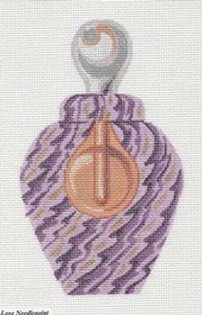 LL150O Labors Of Love Purple Venetian Glass Perfume Bottle 18 Mesh 3.75x6.25