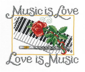 Ursula Michael Designs Music Is Love 120w x 108h