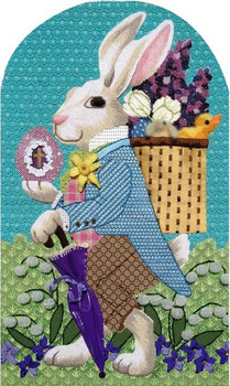 LL192A Labors Of Love Peter Mr. Easter Rabbit 18 Mesh 11" x 19"