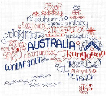 Ursula Michael Designs Let's Visit Australia  130w x 115h