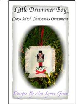 Little Drummer Boy Cross Stitch Christmas Ornament 4" x 4" Terri's Yarns and Crafts