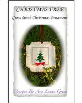 Christmas Tree Cross Stitch Ornament 4" x 4" Terri's Yarns and Crafts