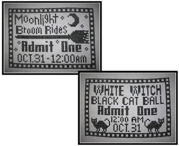 Halloween Tickets 51 High & 76 Wide The Stitcherhood 