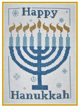 Happy Hanukkah 81w x 116h  The Stitcherhood 