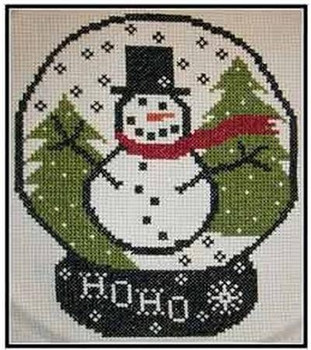 Ho Ho Snowglobe 86 High by 72 Wide The Stitcherhood 