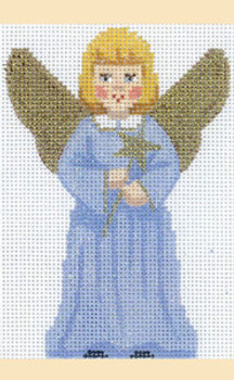 LL230A Labors Of Love Angel with Star 18 Mesh 3x4.25