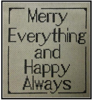 Merry & Happy 80 wide x 90 high The Stitcherhood 