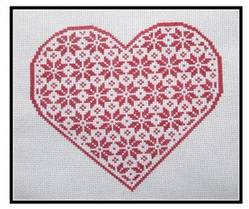 Quaker Heart 93 wide x 89 high The Stitcherhood 