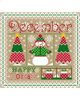 December Monthly Sampler 117 x 111 Sugar Stitches Design