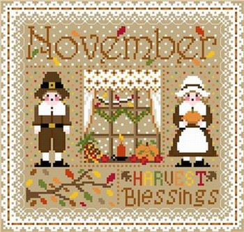 NOVEMBER Sampler 117 x 111  Sugar Stitches Design