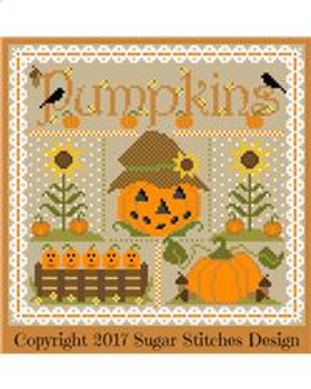 Pumpkin Sampler 117 x 111  Sugar Stitches Design