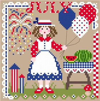 Miss July 82w x 84h Sugar Stitches Design