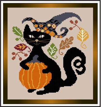 Fall Black Cat Stitch N Needs