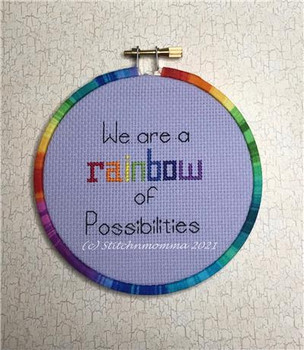 Magnificent Minis - Rainbow of Possibilities 36w x 35h Stitchnmomma
