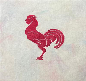 Rooster Silhouette 80w x 93h Stitchnmomma