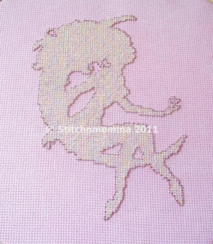 Moon Goddess Silhouette 67 wide x 92 high Stitchnmomma