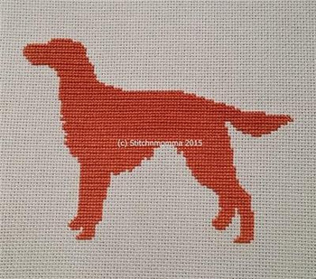 Dog Silhouette - Irish Setter 97 wide x 67 high Stitchnmomma