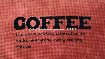 Modern Dictionary: Coffee 102w x 40h Stitchnmomma