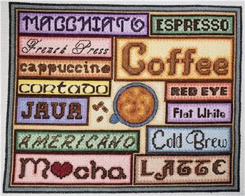 Coffee Terms 145 x 118 Rogue Stitchery