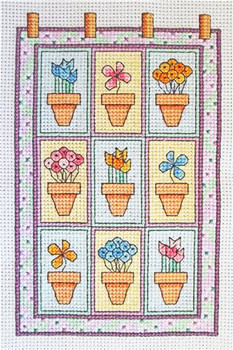 Quilted Flowers 57 x 91 Rogue Stitchery