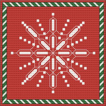 A Christmas Snowflake 49w x 49h PurrCat CrossStitch