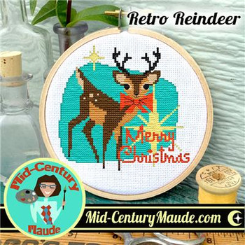 Retro Reindeer 68w x 65h Mid-Century Maude