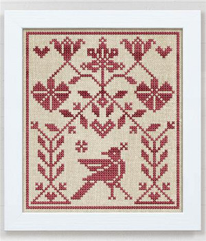 Summer Bower 65w x 75h Modern Folk Embroidery