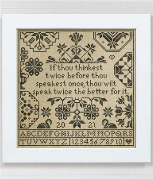 Think Twice 145w x 145hModern Folk Embroidery