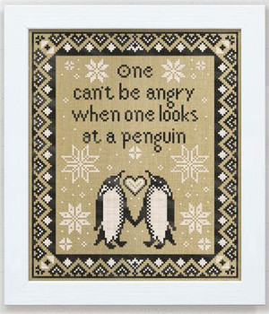 Ruskin's Penguins 113w x 135h Modern Folk Embroidery
