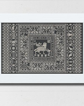 Agnus Dei: An Eastertide Design 217 crosses high, 357 crosses wide Modern Folk Embroidery