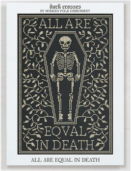 All Are Equal in Death 127w x 190h Modern Folk Embroidery