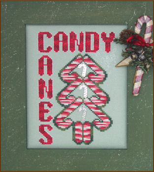 HZC228 Candy Canes - Charmed II Embellishment Included by Hinzeit