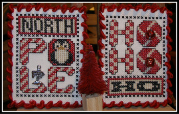 HZLB60 North Pole/Ho Ho Ho (2 designs) - Love Bits  Embellishment Included by Hinzeit