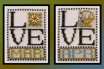 HZLB64 March/April (2 designs) - Love Bits Embellishment Included by Hinzeit