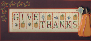 HZP5 Give Thanks - Phrase Mini Block Embellishment Included by Hinzeit