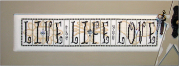 HZP8 Live the Life - Phrase Mini Block Embellishment Included by Hinzeit