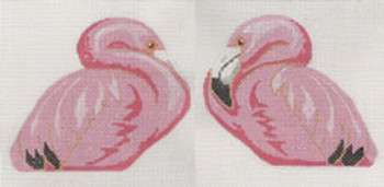 LL306D Labors Of Love Pink Flamingo Clip-­on 18 Mesh 4.5 x 3.75  (2)