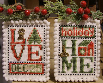 HZLB59 Dec 25/ Holiday Home (2 designs) - Love Bits Embellishment Included by Hinzeit