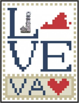 HZLB546 Love Virginia - Love Bits States Embellishment Included by Hinzeit