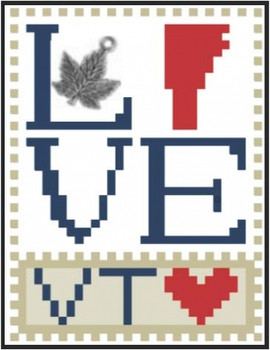 HZLB545 Love Vermont - Love Bits States Embellishment Included by Hinzeit