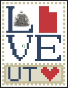 HZLB544 Love Utah - Love Bits States Embellishment Included by Hinzeit