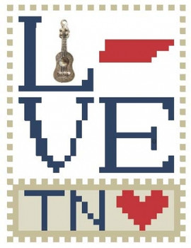 HZLB542 Love Tennessee - Love Bits States Embellishment Included by Hinzeit