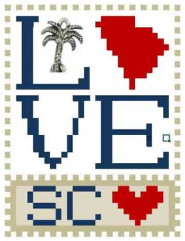 HZLB540 Love South Carolina - Love Bits States Embellishment Included by Hinzeit