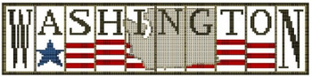 HZF47 Washington - Flag Mini Block States  Embellishment Included by Hinzeit