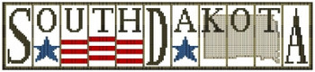 HZF41 South Dakota - Flag Mini Block States Embellishment Included by Hinzeit